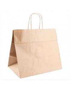 Saco Papel Kraft 32x21x28,5cm c/ Asa Fast Food Take Away (250 unidades)