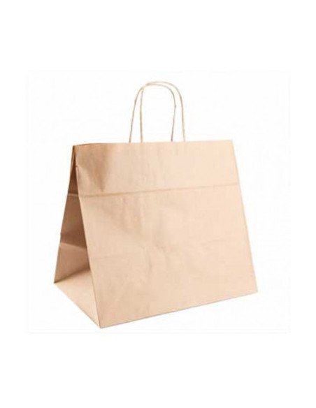 Saco Papel Kraft 32x21x28,5cm c/ Asa Fast Food Take Away (250 unidades)