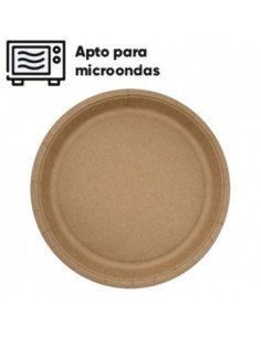 Pratos 17cm Cartão Kraft Redondo (10 unidades)