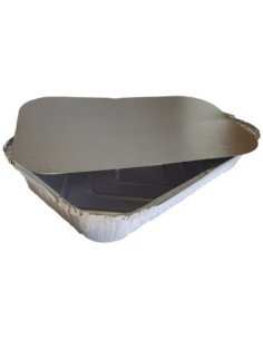 Embalagem de Alumínio Retangular 1500ml c/ Tampa (100 unidades)