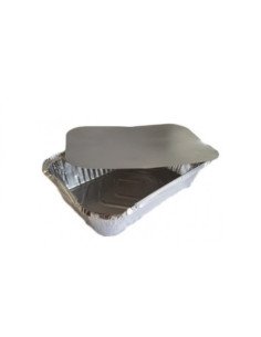 Embalagem de Alumínio Retangular 1250ml c/ Tampa (100 unidades)