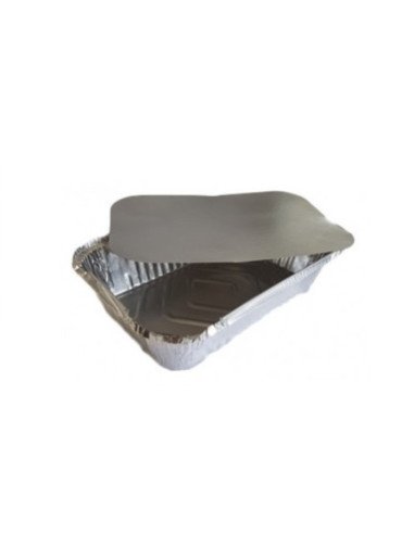 Embalagem de Alumínio Retangular 1125ml c/ Tampa (100 unidades)