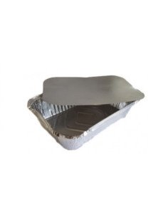 Embalagem de Alumínio Retangular 980ml c/ Tampa (100 unidades)