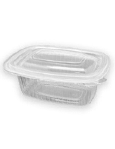 Embalagem de PP Plástico Quadrada 250ml c/ Tampa (50 unidades)