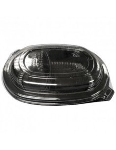 Caixa PP Retangular Microondas 800ml c/ Tampa (60 unidades)