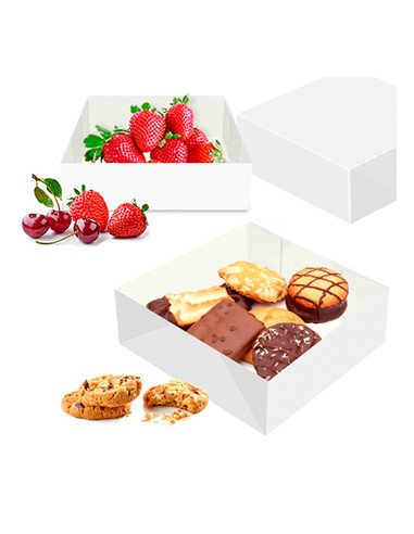 Caixa Cartolina Branca para Bolos 12,5x11x5cm (300 unidades)