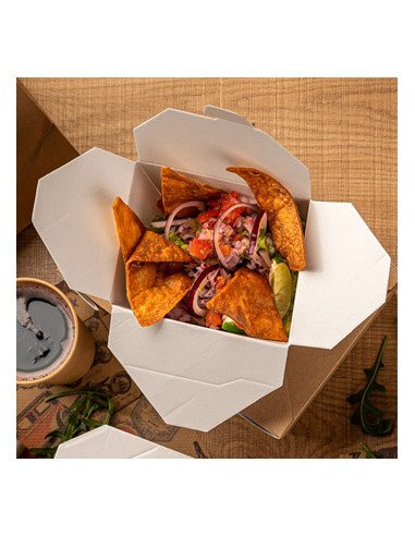 Caixa Cartolina Kraft 11,3x9x6,3cm para Menu 780ml (50 unidades)