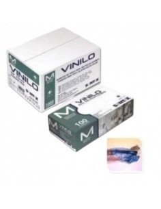 Luvas de Vinil Azuis sem Pó (100 unidades)