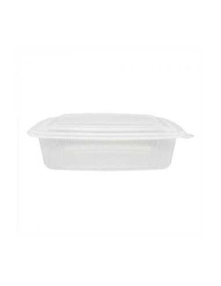 Caixa Reutilizável PP 750ml Rectangular c/ Tampa (50 unidades)